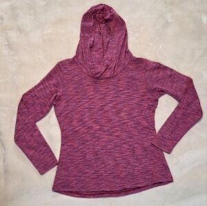 Columbia Space Dye Hooded Long Sleeve Top Women’s Large Athleisure